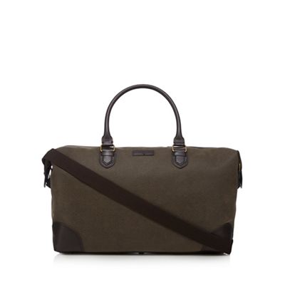 Brown textured holdall bag